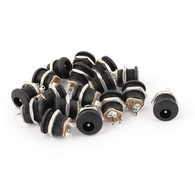 Harfington 17pcs DC Power Supply Jack Socket Female Panel Mount Connector 5.5x2.1mm