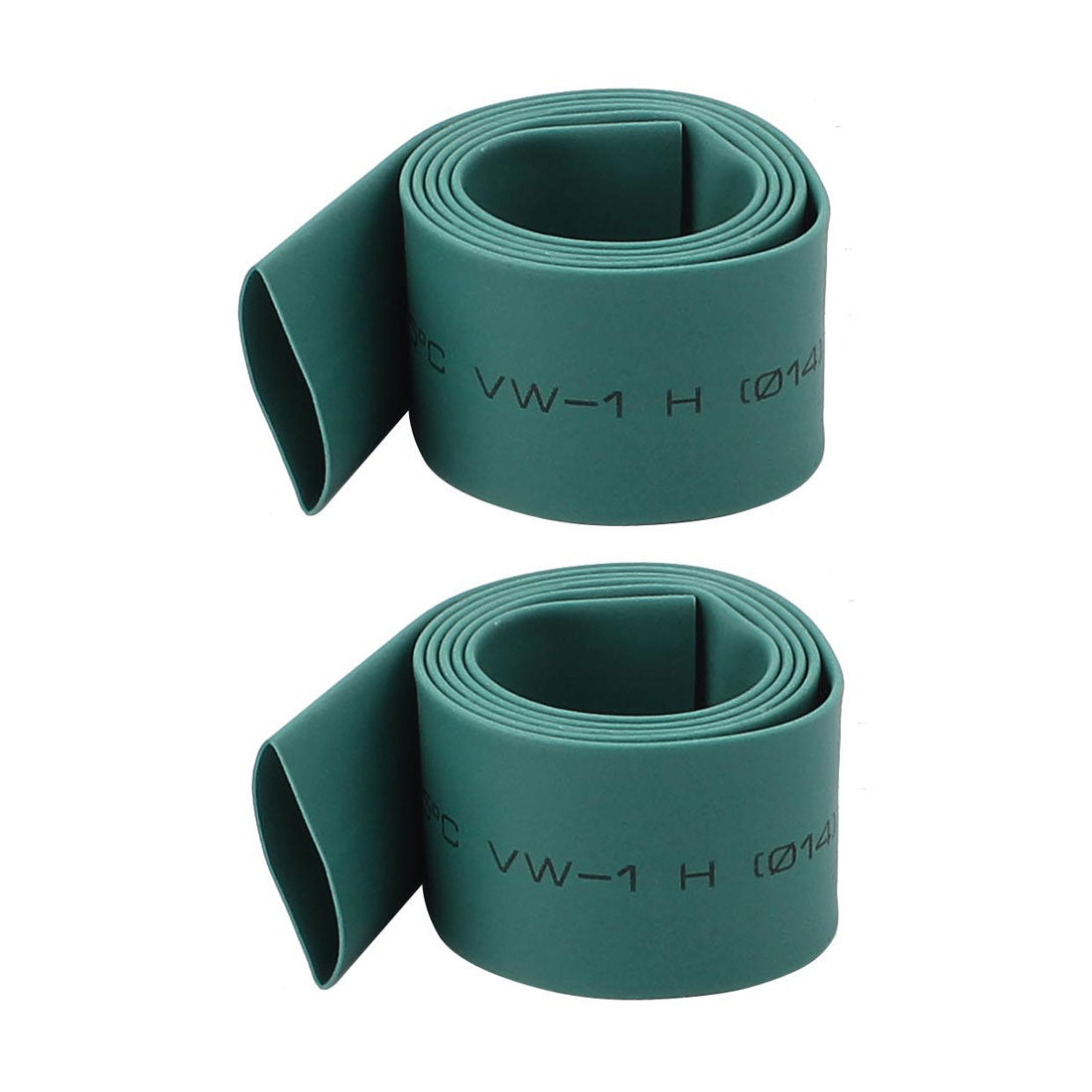 Harfington 14mm Dia Electrical Heat Shrink Tubing Shrinking Tube Green 0.5M 2pcs