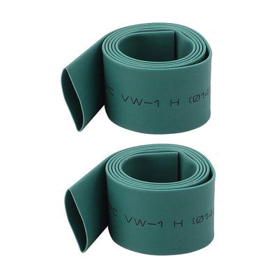 Harfington 14mm Dia Electrical Heat Shrink Tubing Shrinking Tube Green 0.5M 2pcs