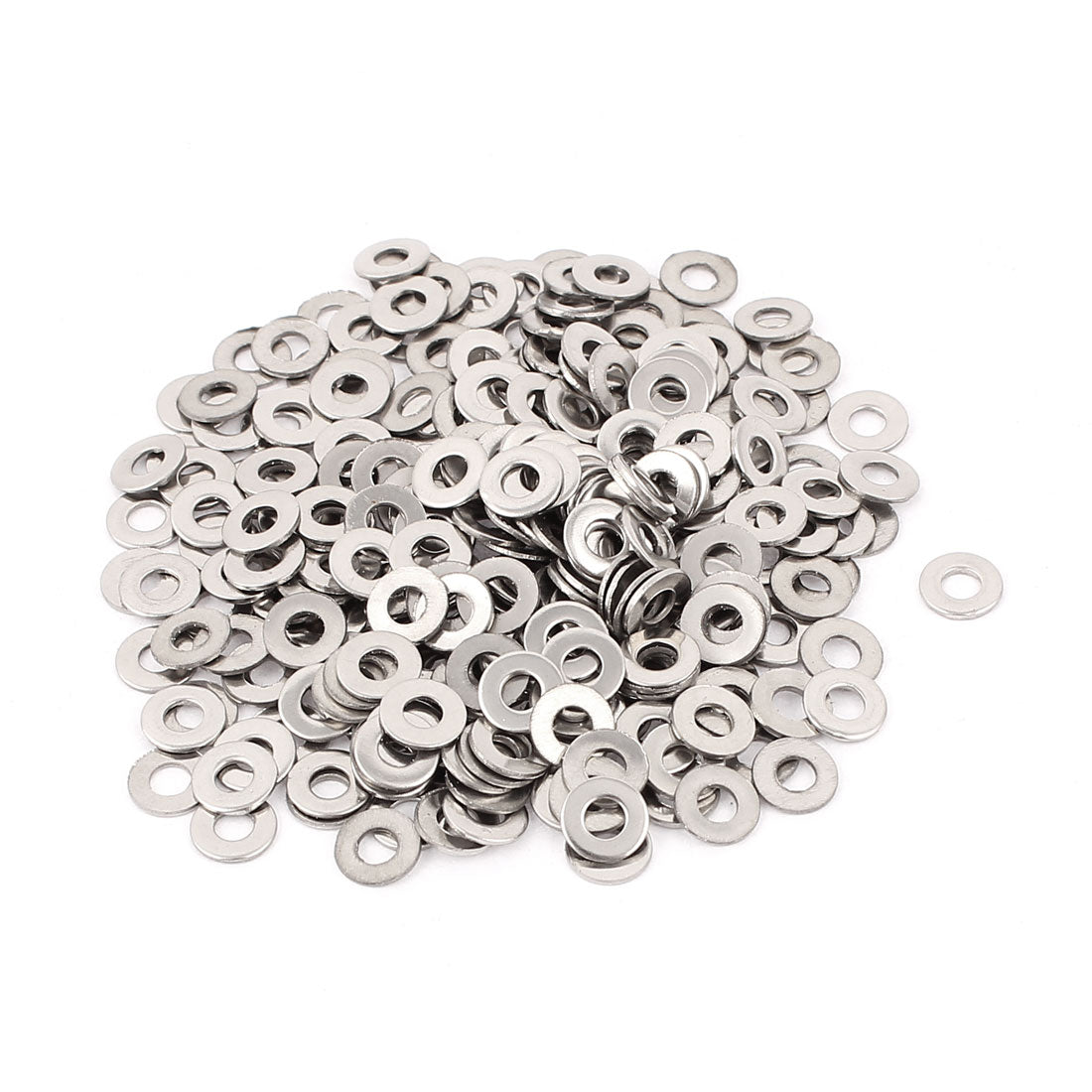 Harfington 300pcs 3mm Flat Stainless Steel Washers Spacers for M3 Threaded Screws