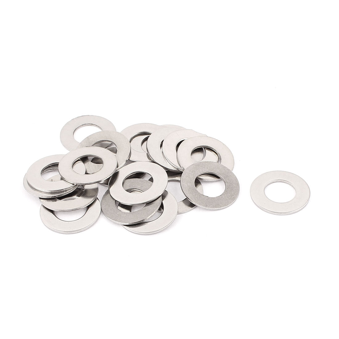 Harfington 20pcs 304 Stainless Steel M12 Thin Flat Washers Silver Tone