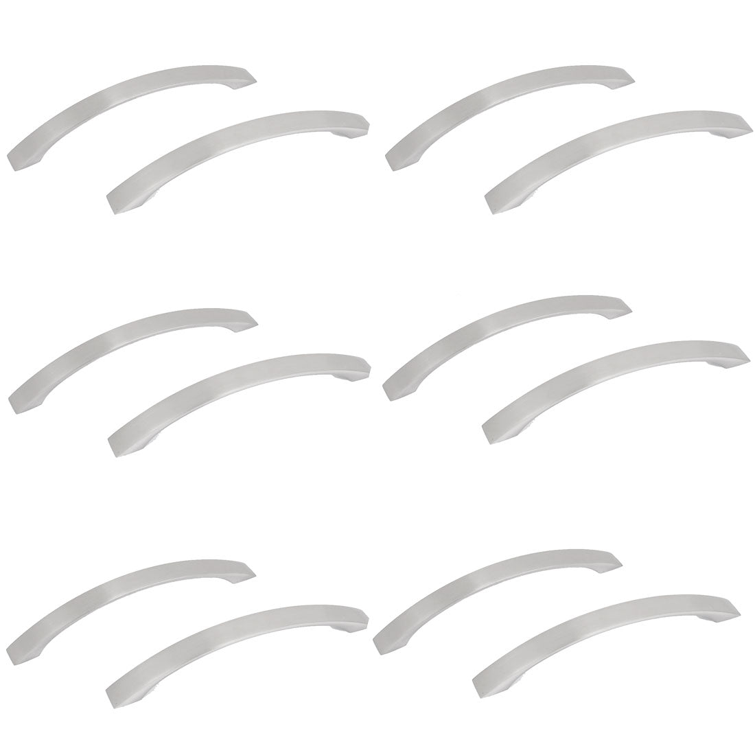 Harfington 12pcs Silver Tone Stainless Steel Arch Knobs Cabinet Door Pull Handles Hardware