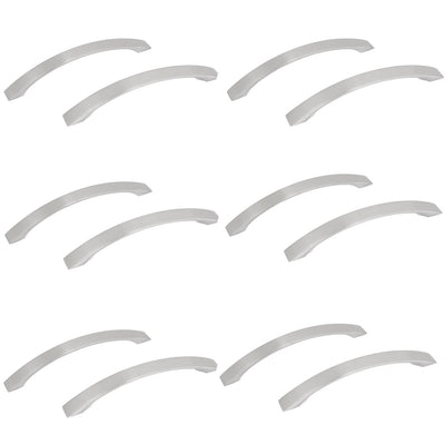 Harfington 12pcs Silver Tone Stainless Steel Arch Knobs Cabinet Door Pull Handles Hardware