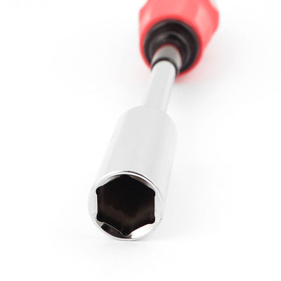 Harfington 13mm Dia Hex Hexagon Socket Spanner Wrench Hand Tool Red Silver Tone