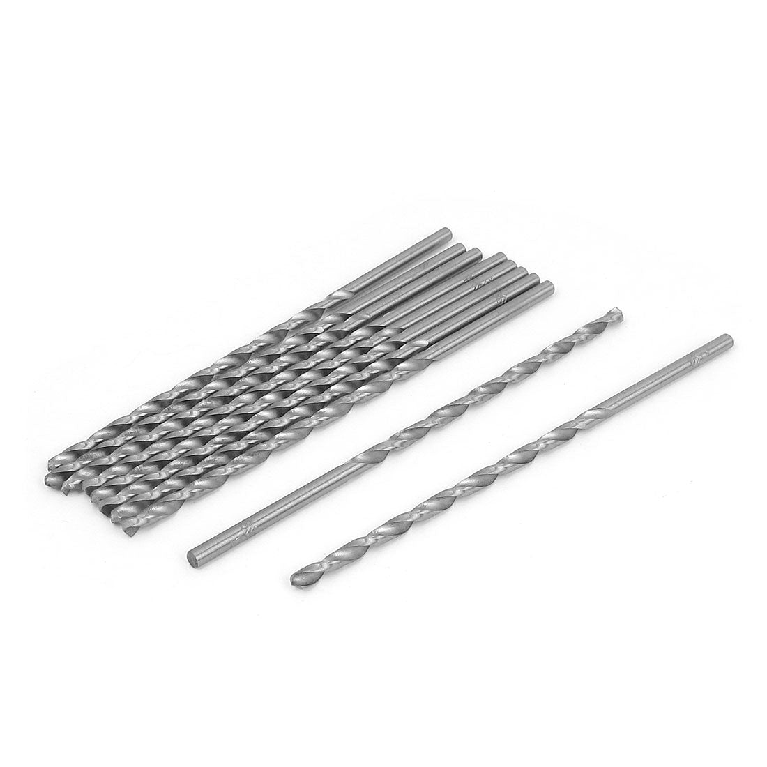 Harfington Round Shank 3mm Cutting Dia 100mm Length Twist Drill Bit Drilling Tool 10pcs