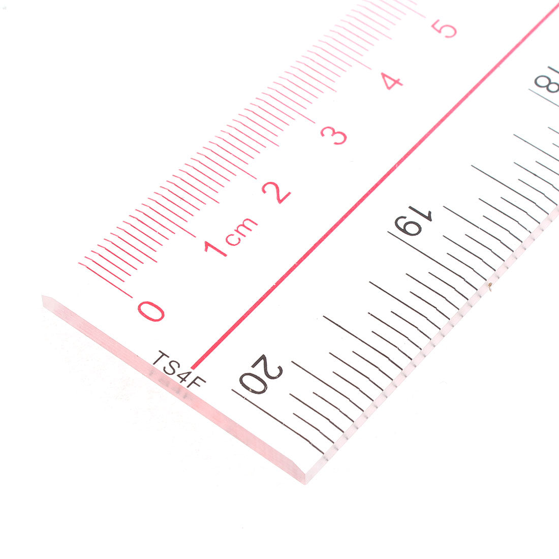 Harfington Clear Plastic Inch Metric 50cm Measure Range Straight Ruler Measuring Tool