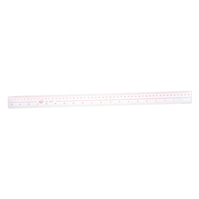 Harfington Clear Plastic Inch Metric 50cm Measure Range Straight Ruler Measuring Tool