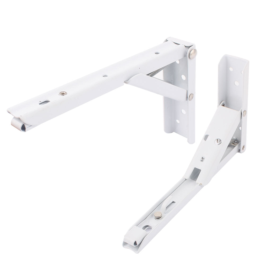 Harfington 19.5cm x 11cm White Metal 90 Degree Angle Support Shelf Corner Bracket 2 Pcs