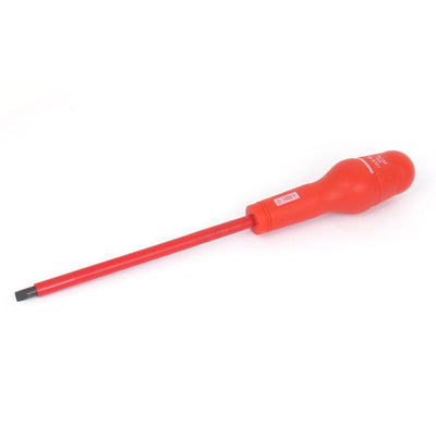 Harfington 6mmx150mm Shaft 6mm Magnetic Tip Insulated Flat Head Slotted Screwdriver
