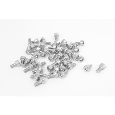 Harfington M3x6mm Thread 304 Stainless Steel Hex Key Bolt Socket Head Cap Screws 50pcs