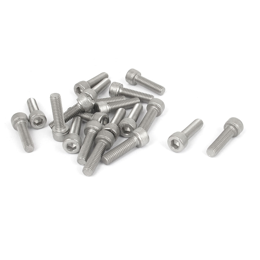 Harfington M5x18mm Thread 304 Stainless Steel Hex Key Bolt Socket Head Cap Screws 20pcs