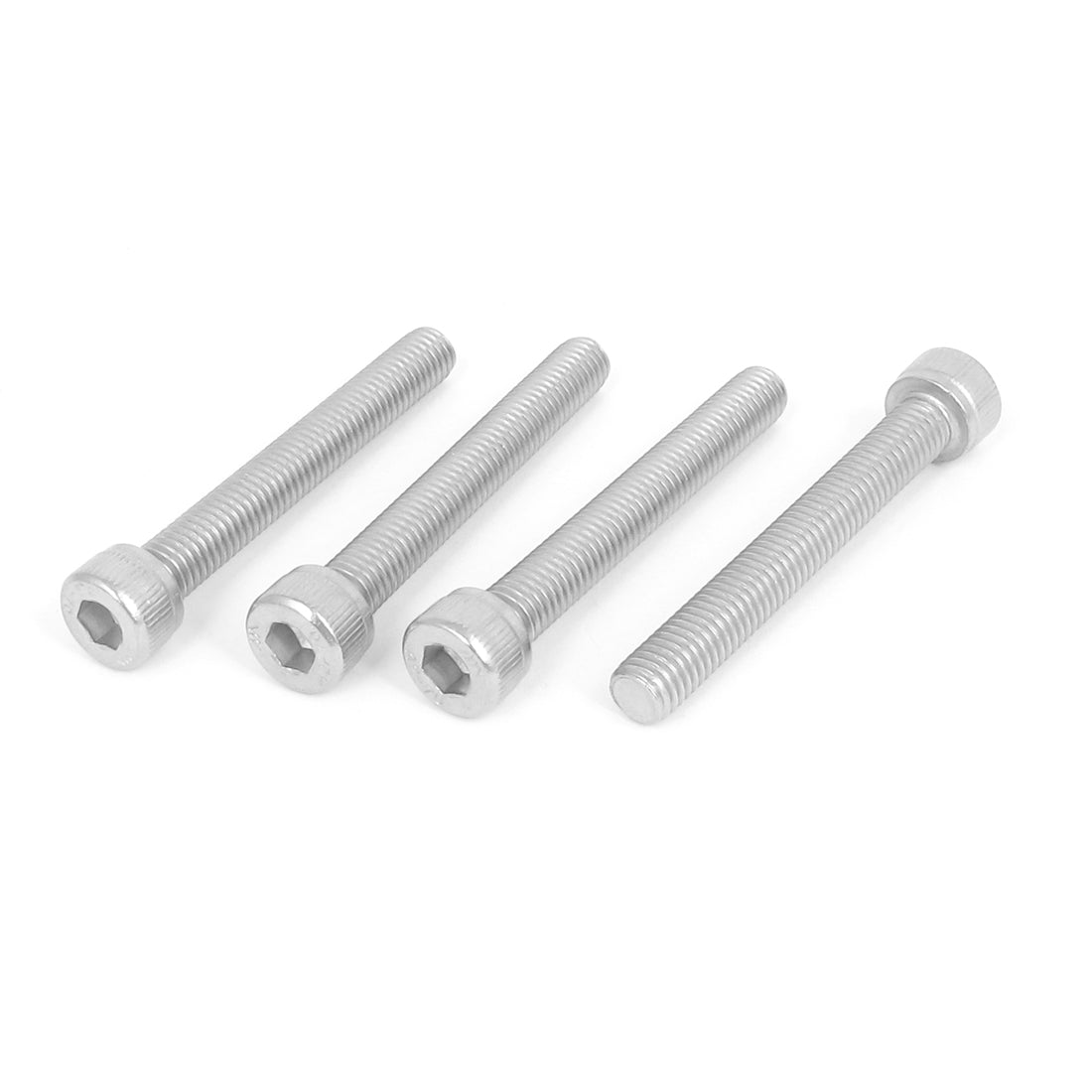 Harfington M8x60mm Thread 304 Stainless Steel Hex Key Bolt Socket Head Cap Screws 4pcs