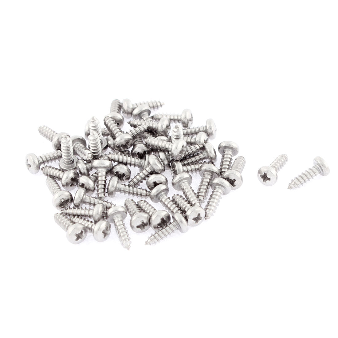 Harfington 50 Pcs 2.9mmx9.5mm Stainless Steel Phillips Round  Sheet Self Tapping Screws