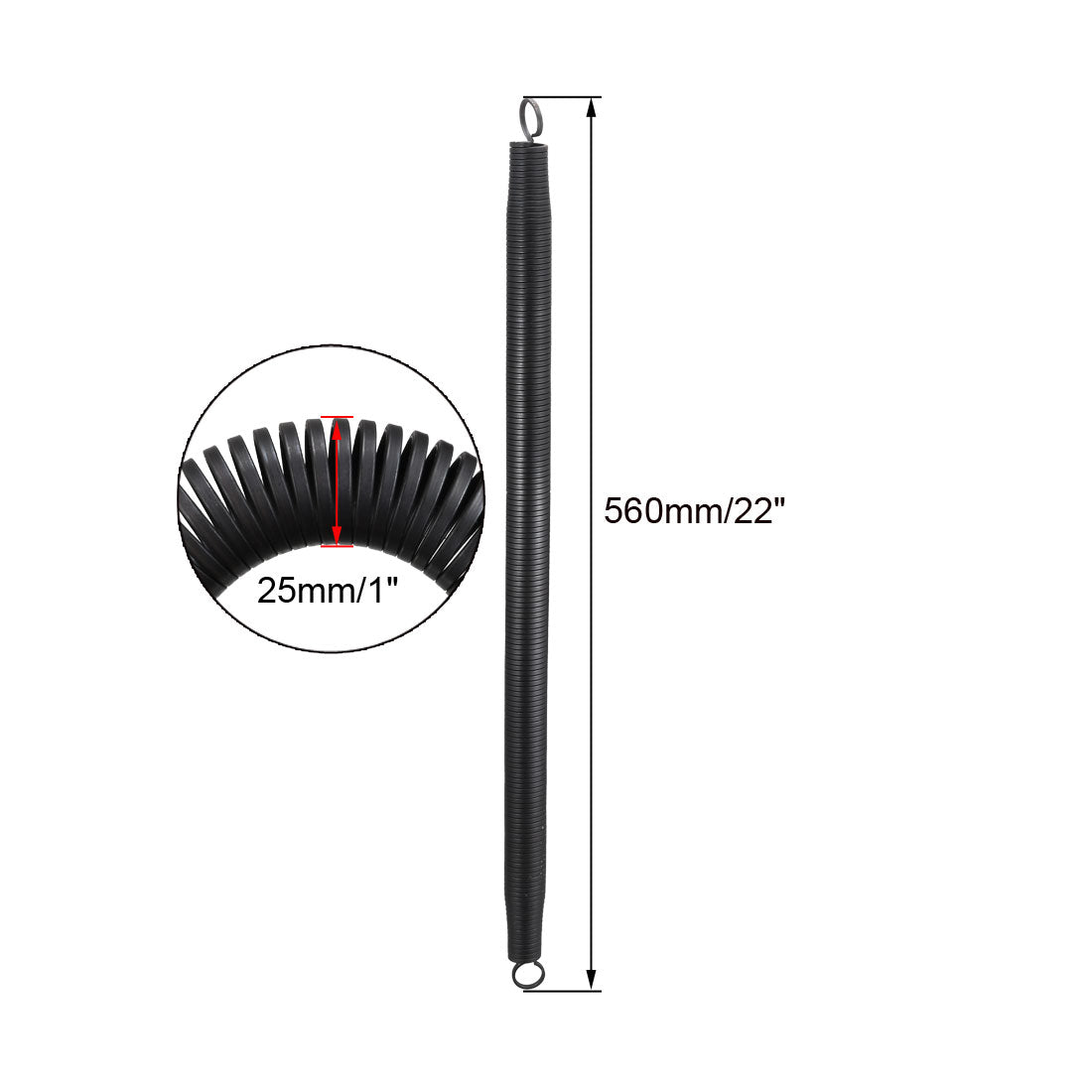 Harfington 560mm ODx560mm Free Length Spring Steel Tension Spring