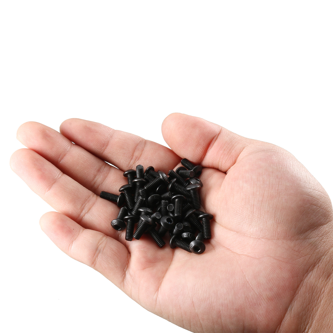 Harfington M4 x 10mm 0.7mm Pitch Alloy Steel Hex Bolt Socket Head Cap Screws Black 100 Pcs