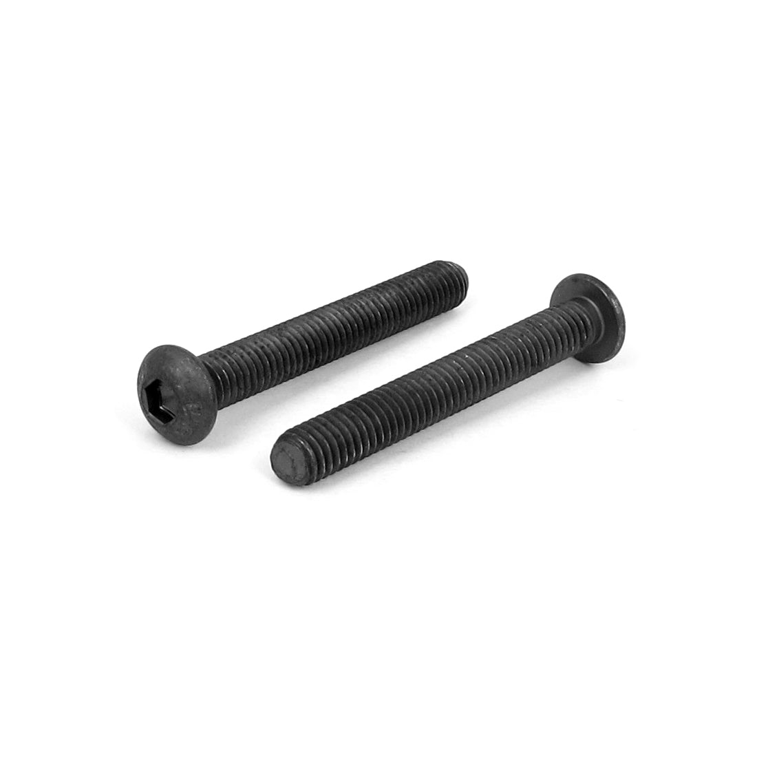 Harfington M6 x 45mm Alloy Steel Hex Socket Button Head Machine Screws Black 10 PCS