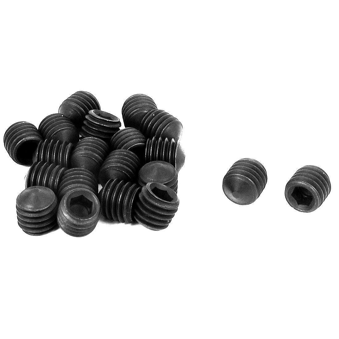 Harfington M8x8mm 1.25mm Pitch 12.9 Alloy Steel Hex Socket Set Cone Point Grub Screws 20pcs