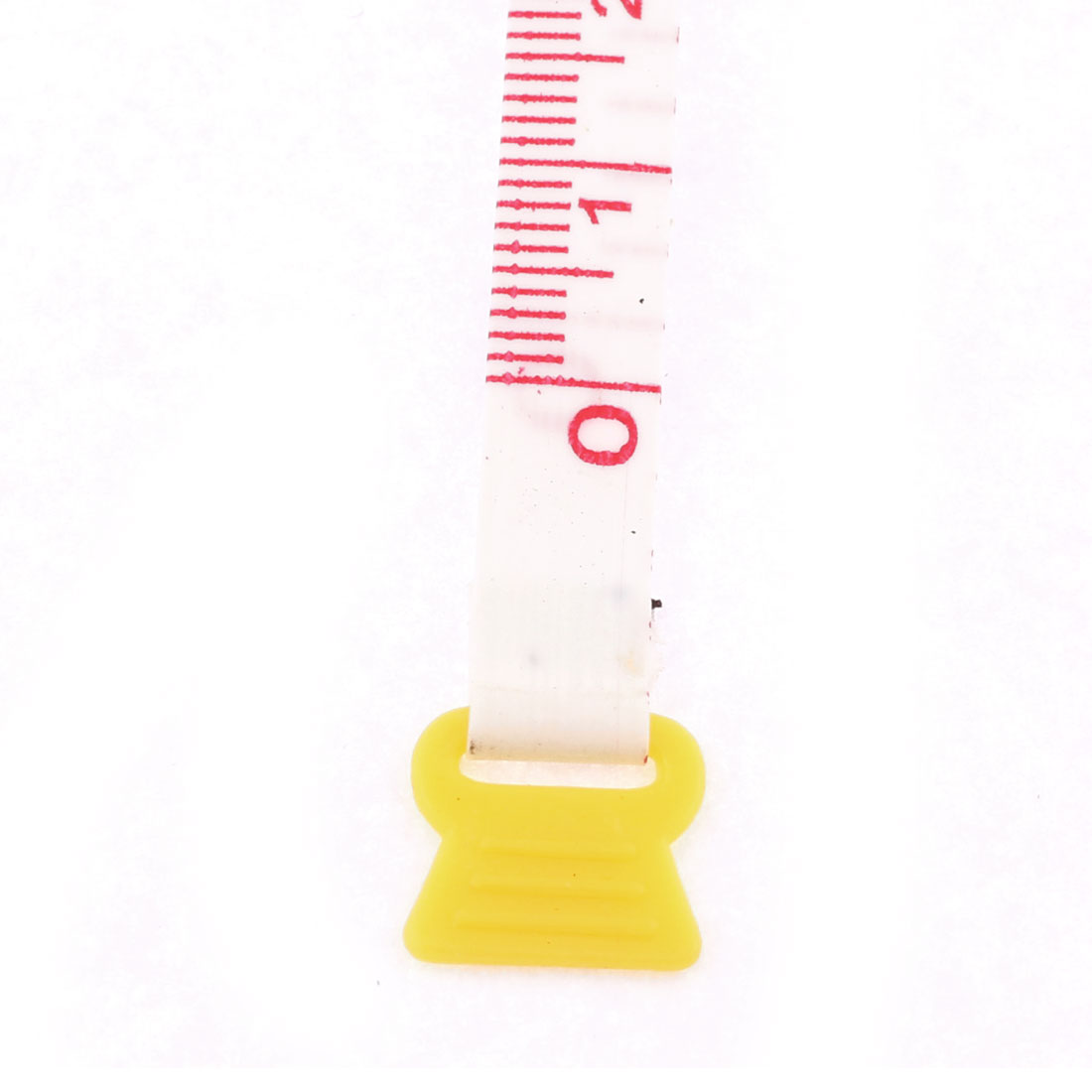 Harfington Heart Shaped Dual Sides Retractable Measuring Tape Ruler Yellow 1.5 M 5pcs