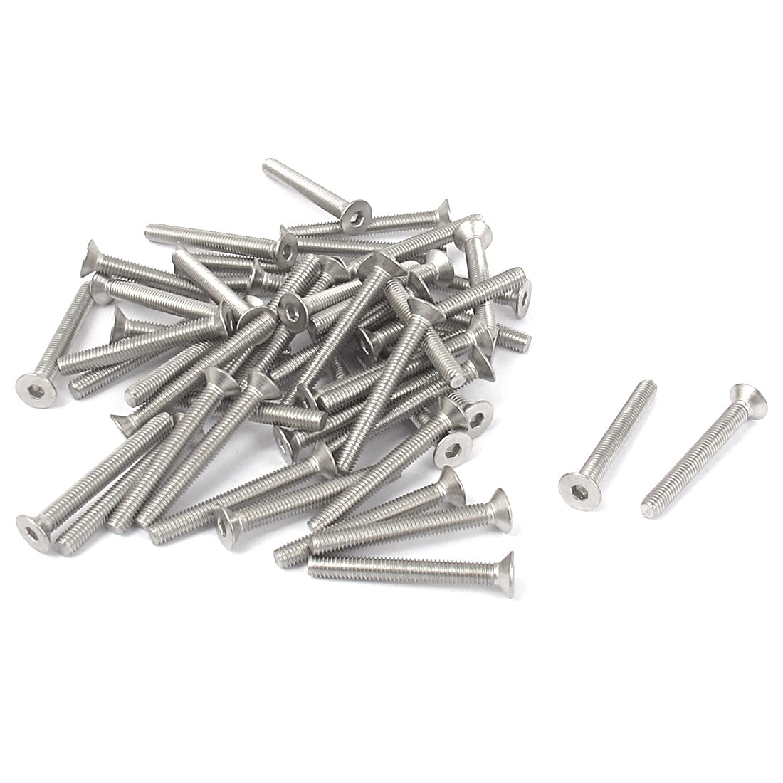 Harfington M3 x 25mm Metric 304 Stainless Steel Hex Socket Countersunk Flat Head Screw Bolts 50PCS