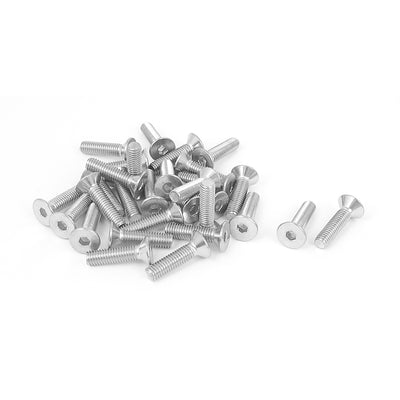 Harfington M5 x 20mm Metric 304 Stainless Steel Hex Socket Countersunk Flat Head Screw Bolts 30PCS