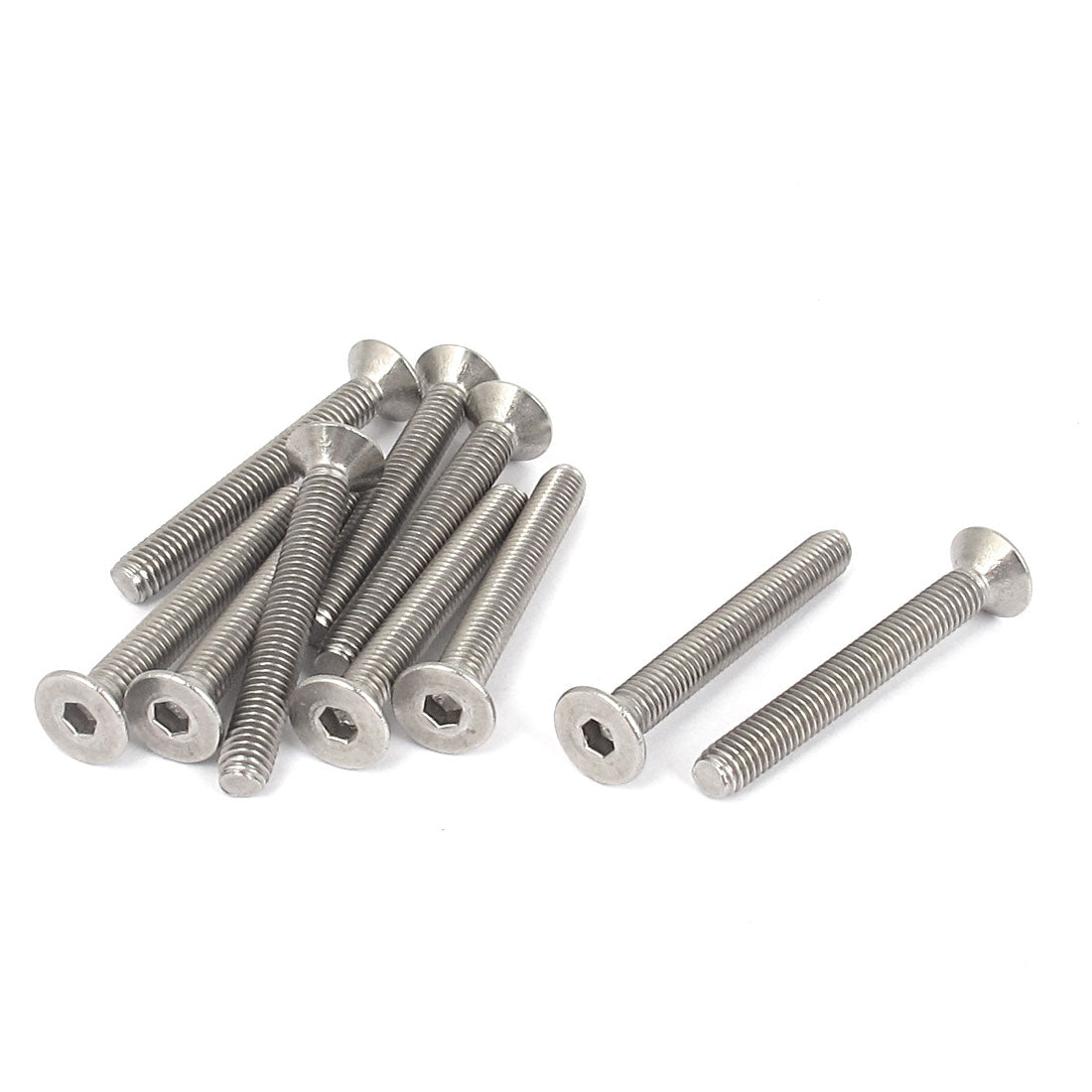 Harfington M5 x 40mm Metric 304 Stainless Steel Hex Socket Countersunk Flat Head Screw Bolts 10PCS