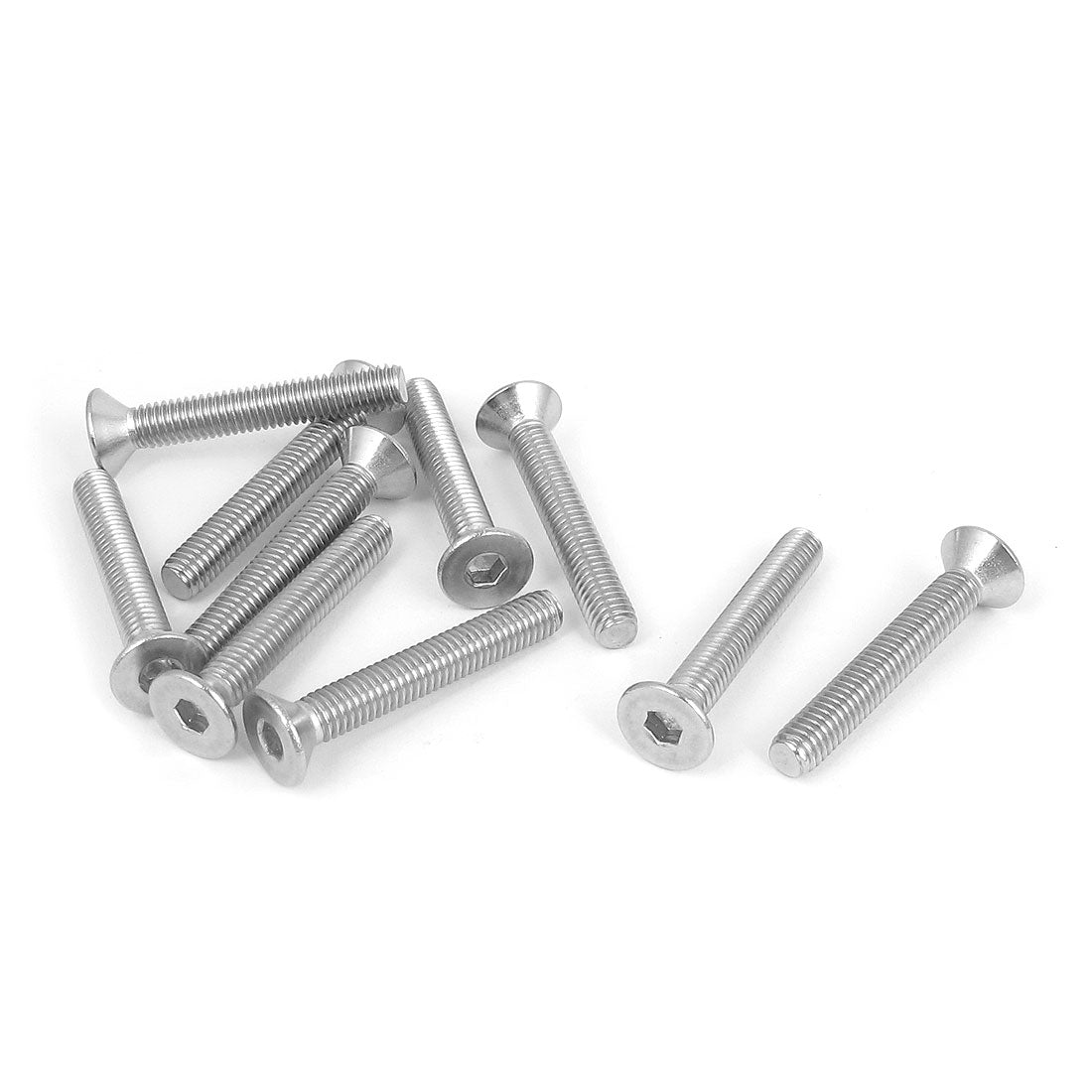 Harfington M6 x 40mm Metric 304 Stainless Steel Hex Socket Countersunk Flat Head Screw Bolts 10PCS