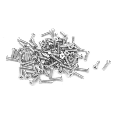 Harfington M3 x 12mm Metric Phillips Flat Head Countersunk Bolts Machine Screws 100pcs
