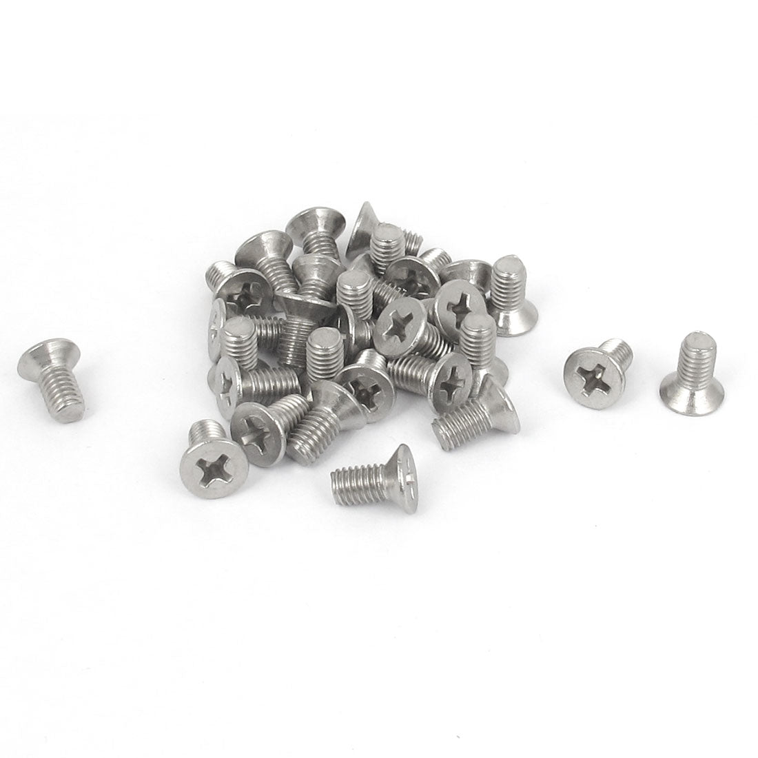 Harfington M5 x 10mm Metric Phillips Flat Head Countersunk Bolts Machine Screws 30pcs