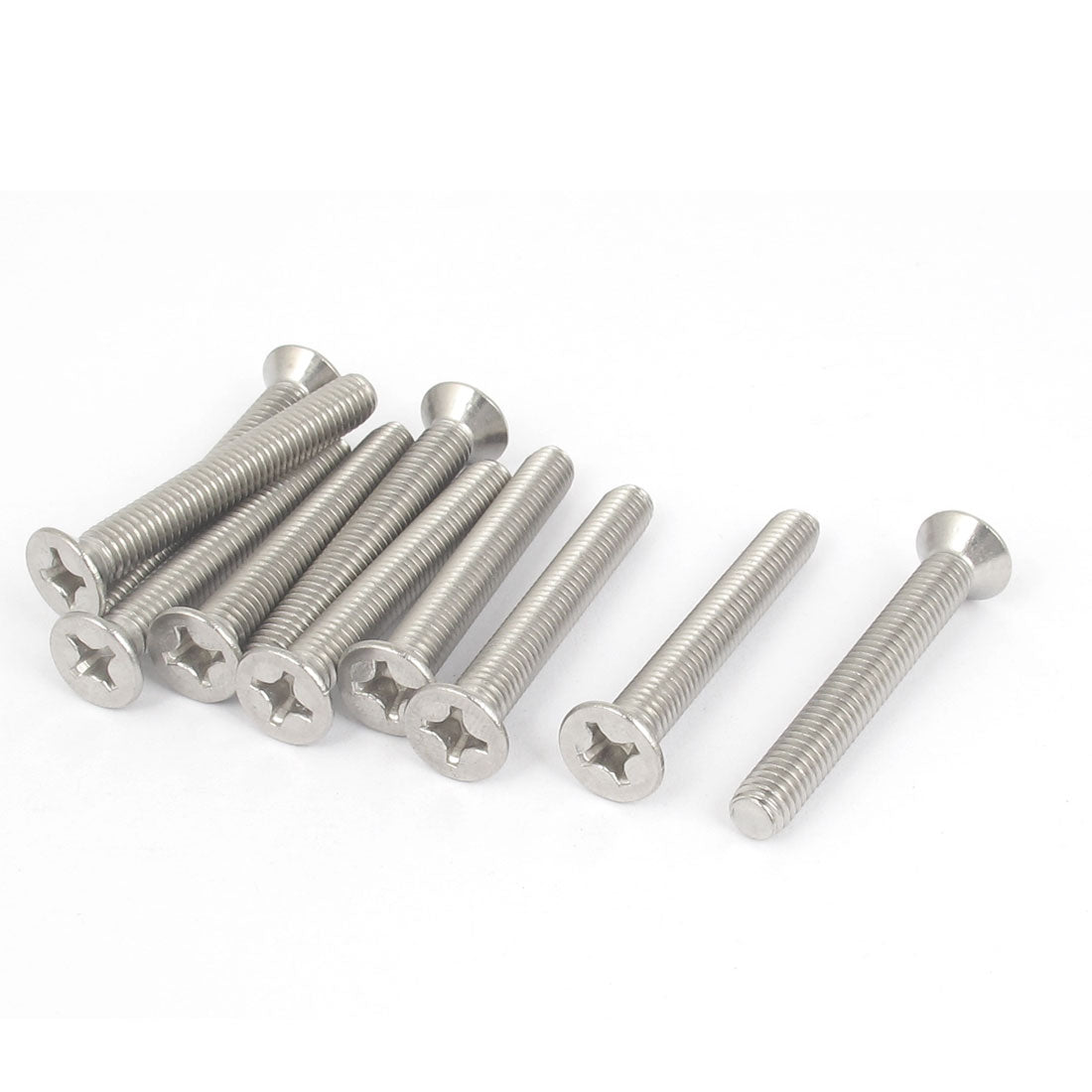 Harfington M6 x 45mm Metric Phillips Flat Head Countersunk Bolts Machine Screws 10pcs