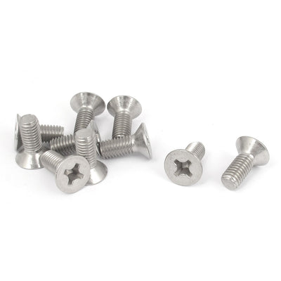 Harfington M8 x 20mm Metric Phillips Flat Head Countersunk Bolts Machine Screws 10pcs