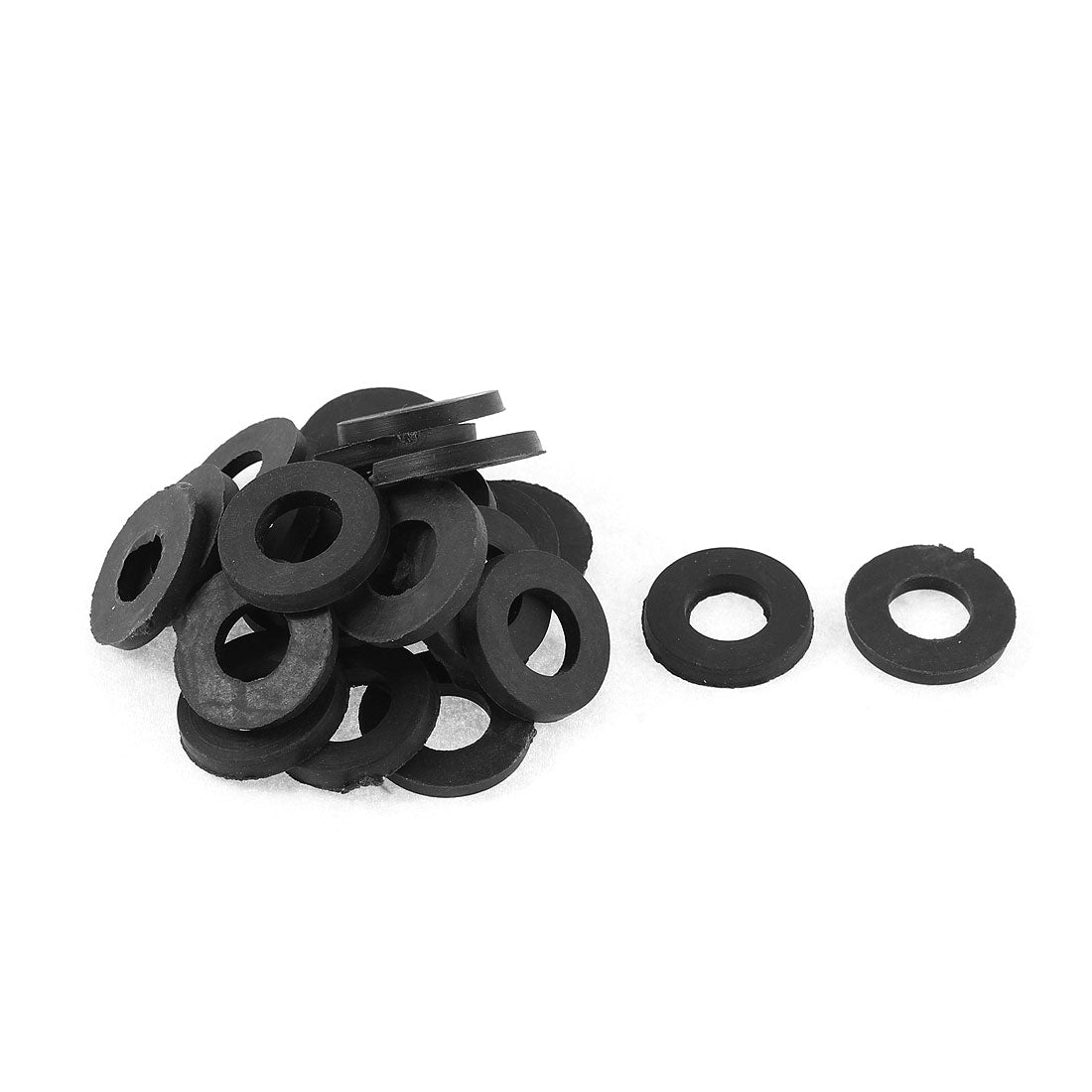 Harfington 25 Pcs Rubber Round Shaped Flat Spacer Washer Gasket Seal Ring M10x20mmx3mm