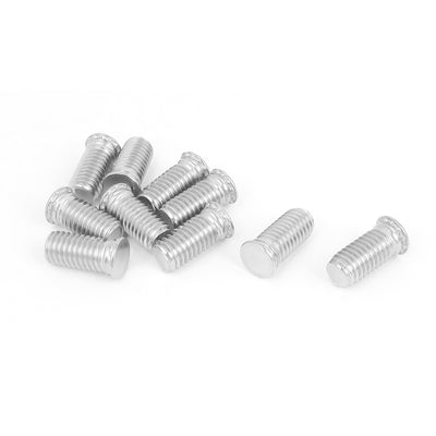 Harfington M8x18mm Flush Head Stainless Steel Self Clinching Threaded Studs Fastener 10pcs