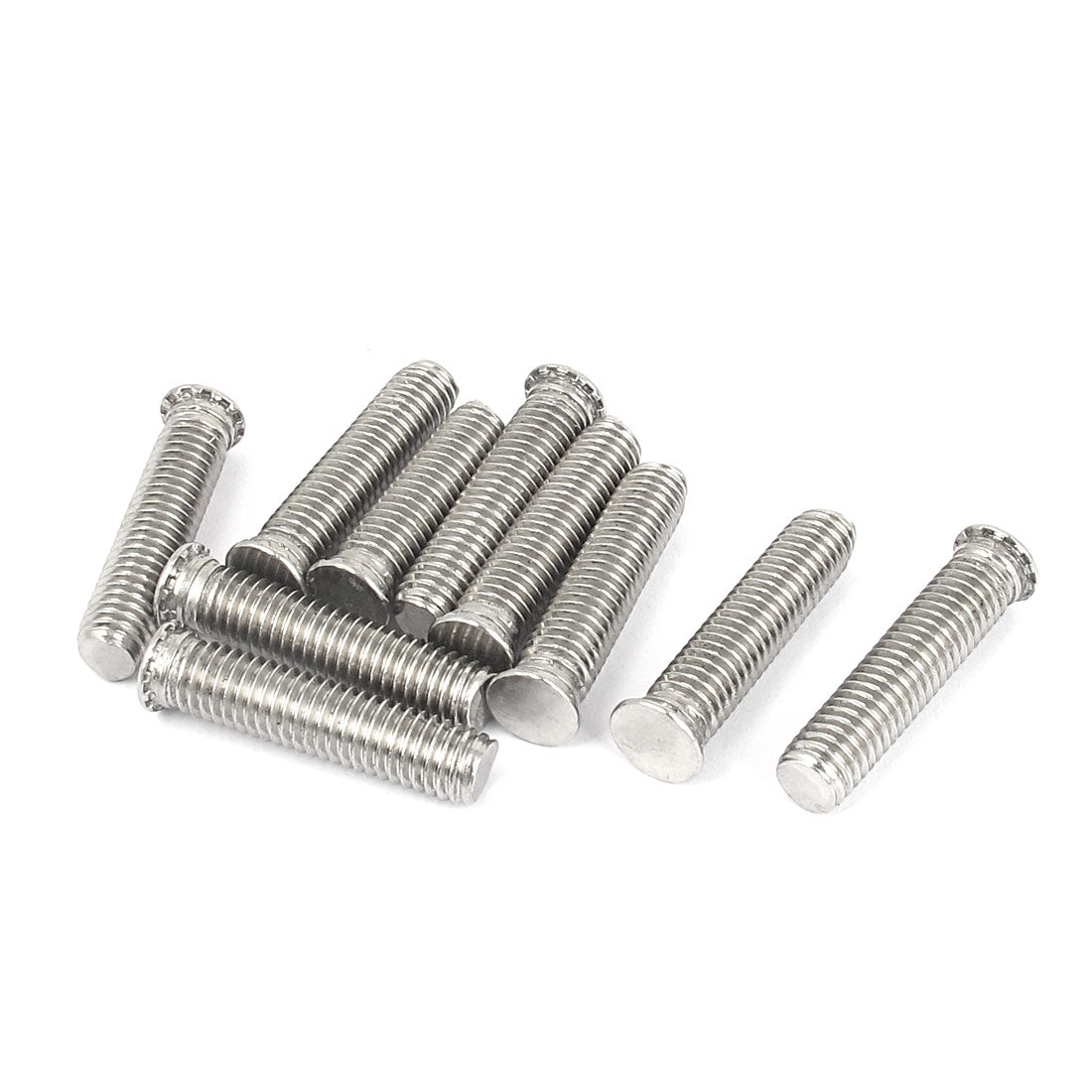 Harfington M8x35mm Flush Head Stainless Steel Self Clinching Threaded Studs Fastener 10pcs