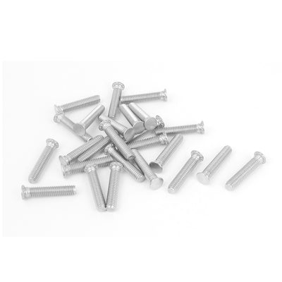 Harfington M4x20mm Flush Head Stainless Steel Self Clinching Threaded Studs Fastener 25pcs