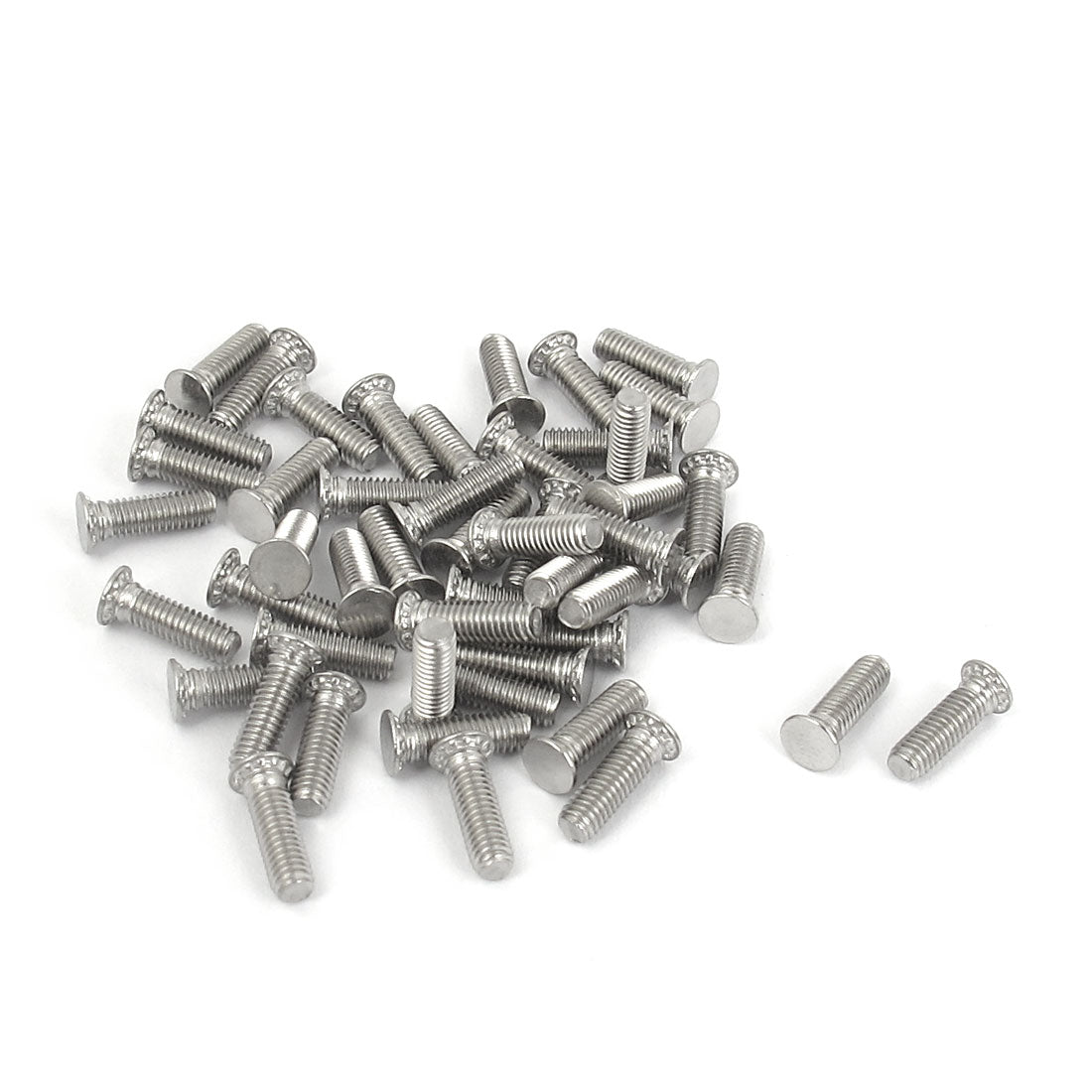 Harfington M3x10mm Flush Head Stainless Steel Self Clinching Threaded Studs Fastener 50pcs