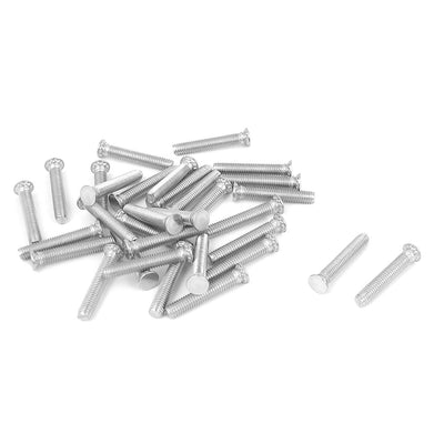 Harfington M3x18mm Flush Head Stainless Steel Self Clinching Threaded Studs Fastener 30pcs