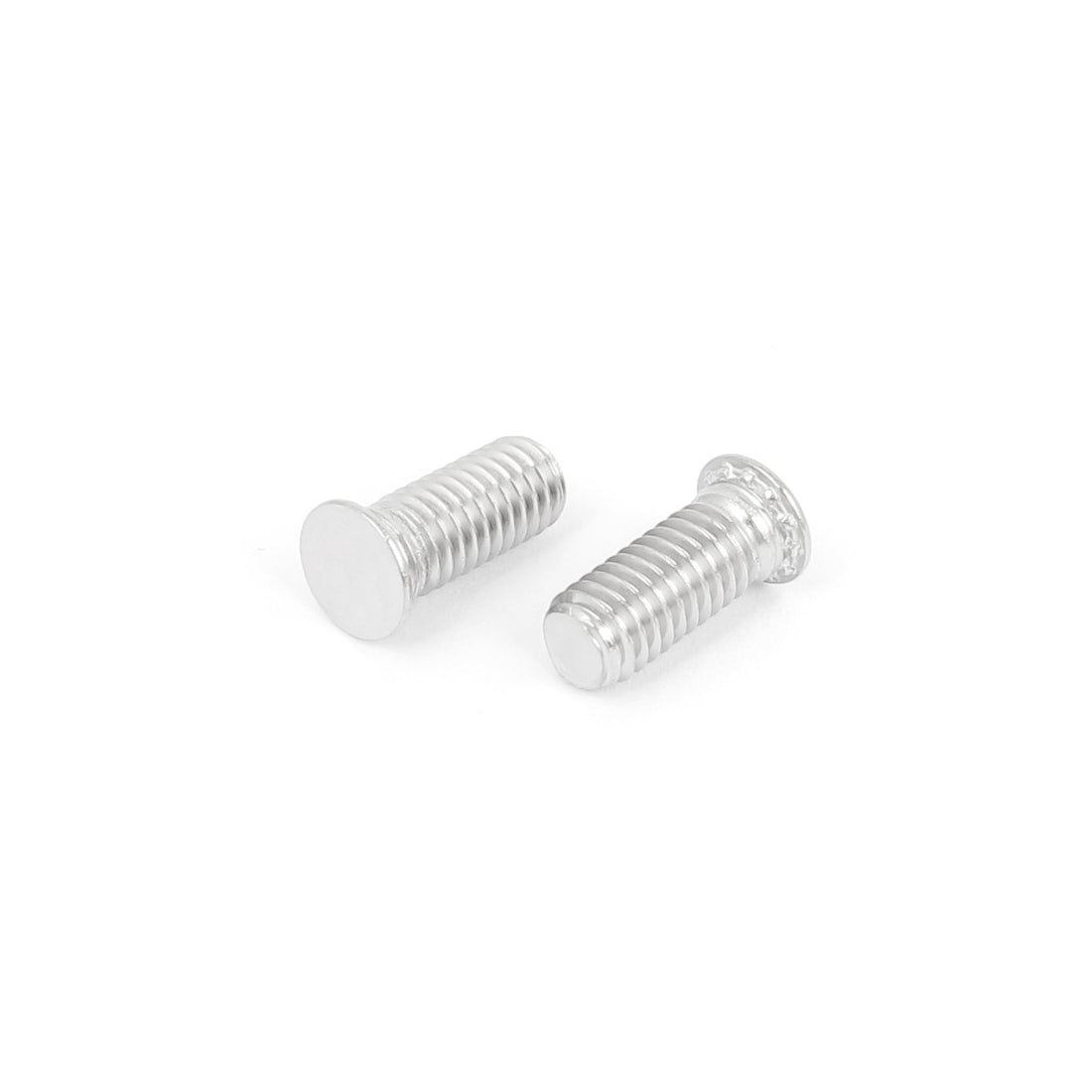 Harfington M6x15mm Flush Head Stainless Steel Self Clinching Threaded Studs Fastener 15pcs