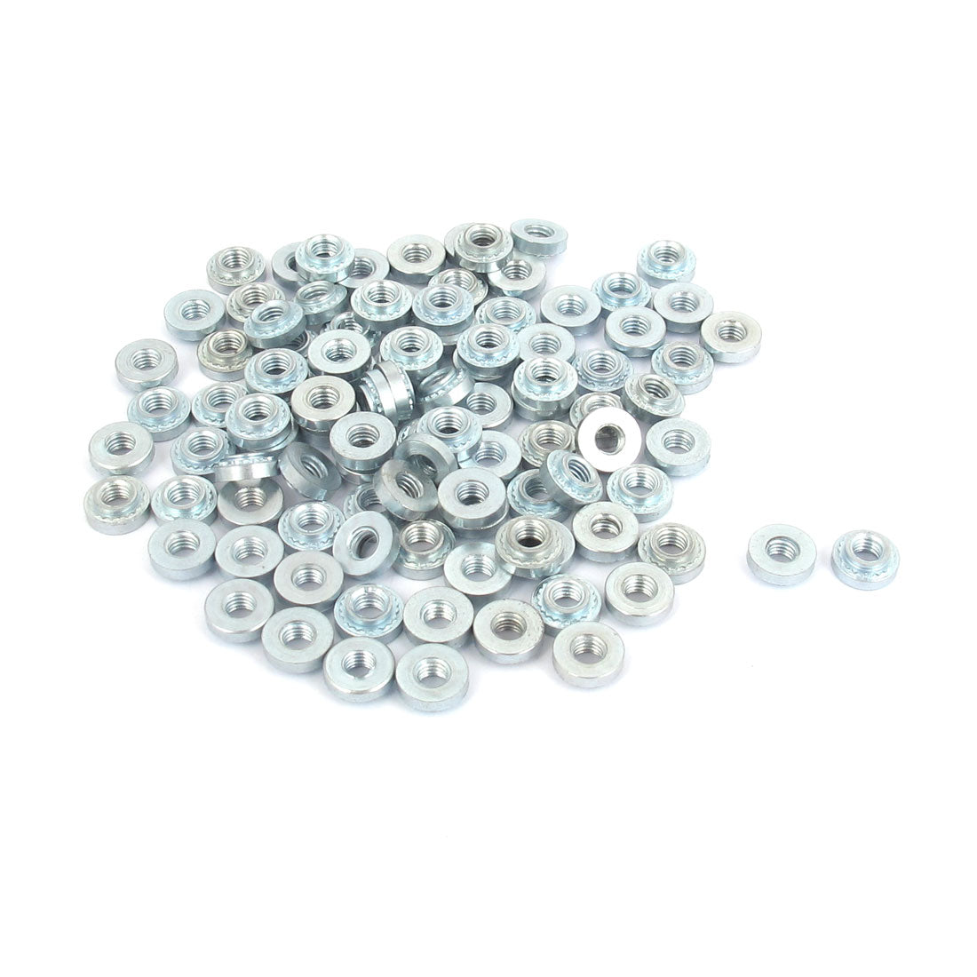 Harfington M3 Zinc Plated Self Clinching Rivet Nut Fastener 100pcs for 2mm Thin Plates