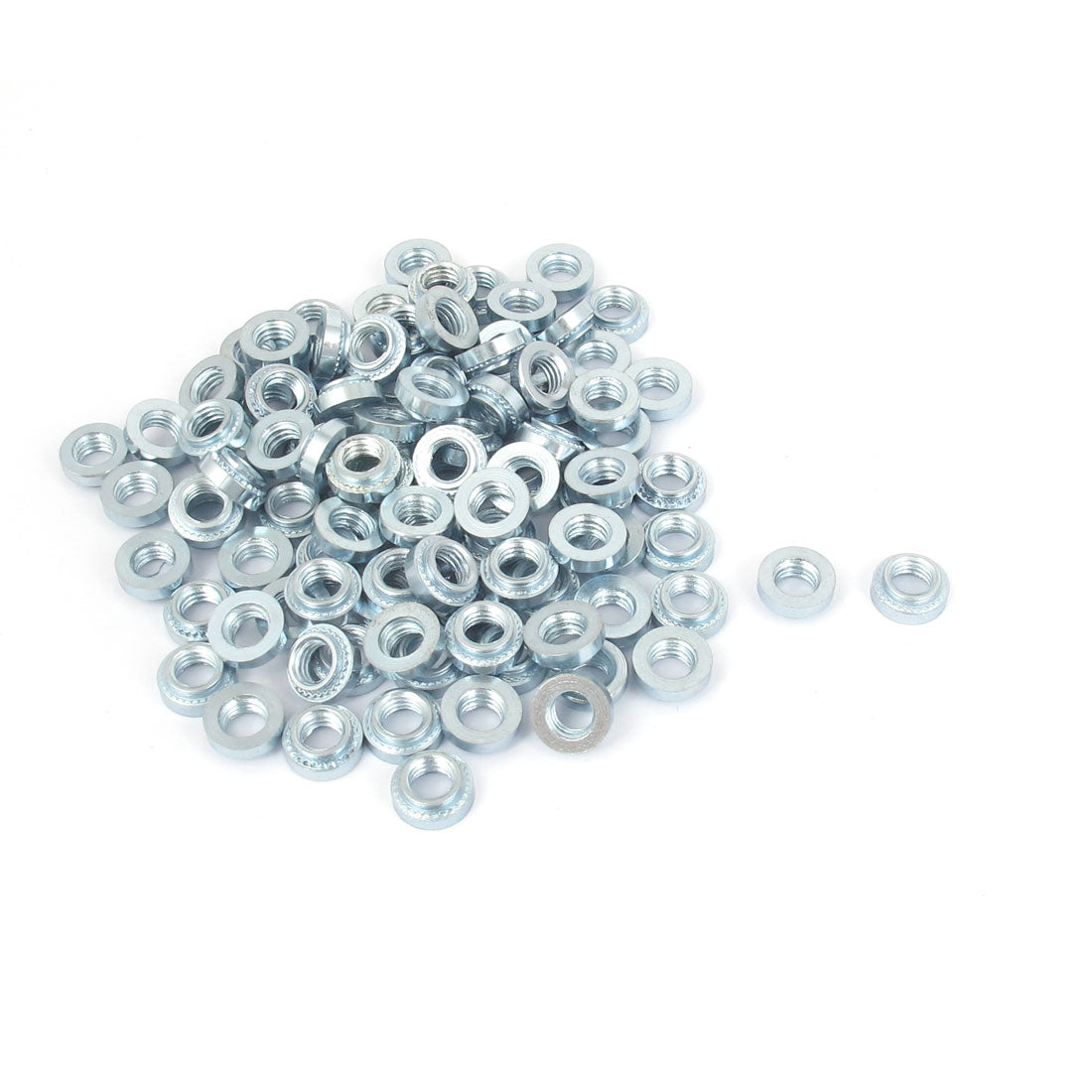 Harfington M5 Zinc Plated Self Clinching Rivet Nut Fastener 100pcs for 2mm Thin Plates