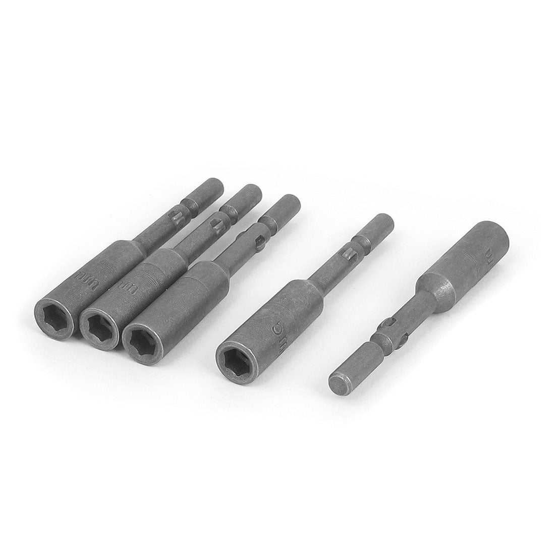 Harfington 5pcs 5mm Hex Socket Spanner Nut Setter Driver Drill Bit Wrench Adapter Hardware