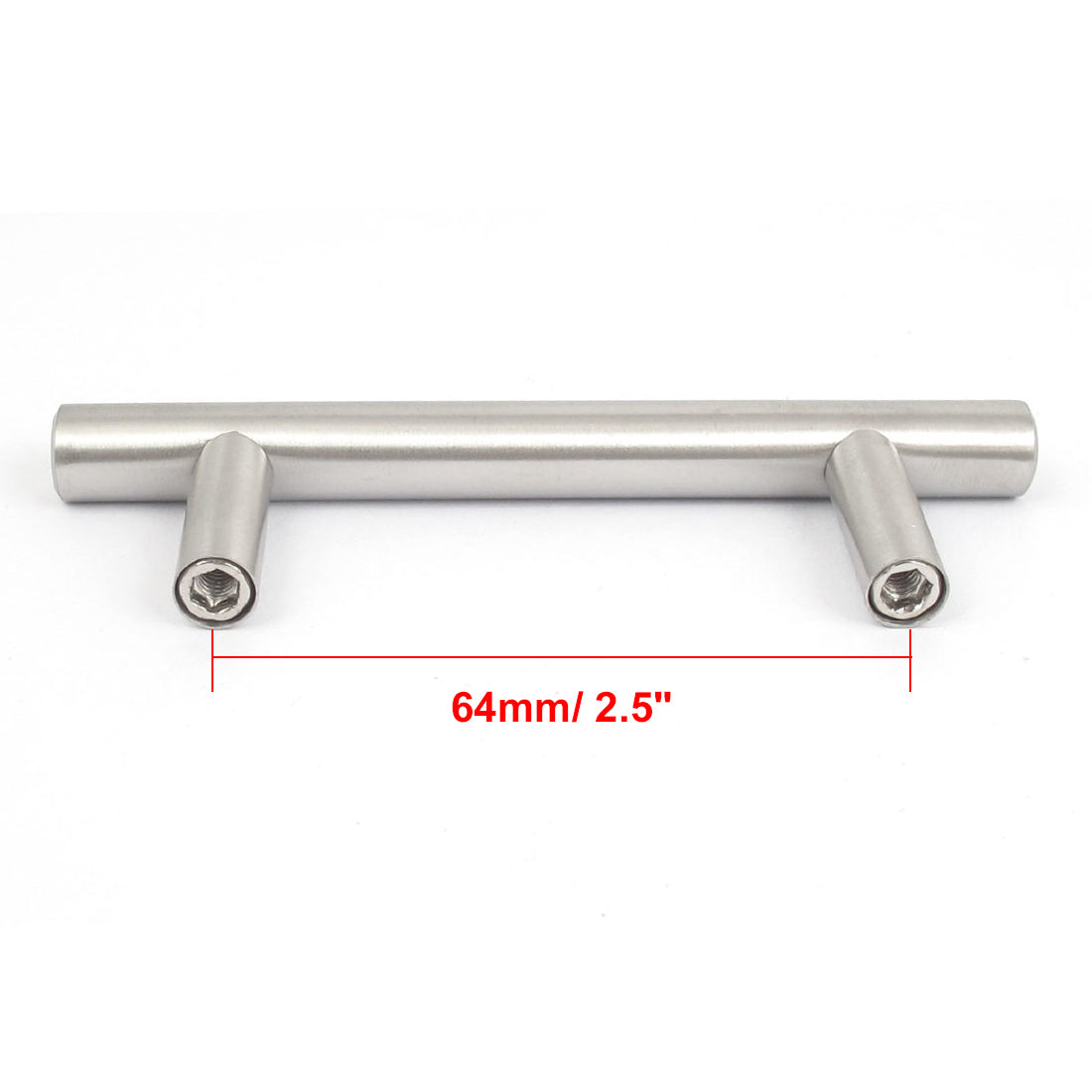 Harfington 12pcs Stainless Steel Kitchen Cabinet Drawer T Bar Pull Handle 64mm Distance