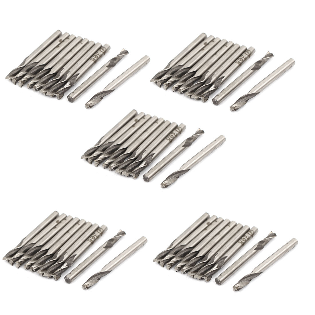 Harfington 3mm Shank 3mm Cutting Dia 2 Flutes Spiral HSS End Mill Cutter 50pcs