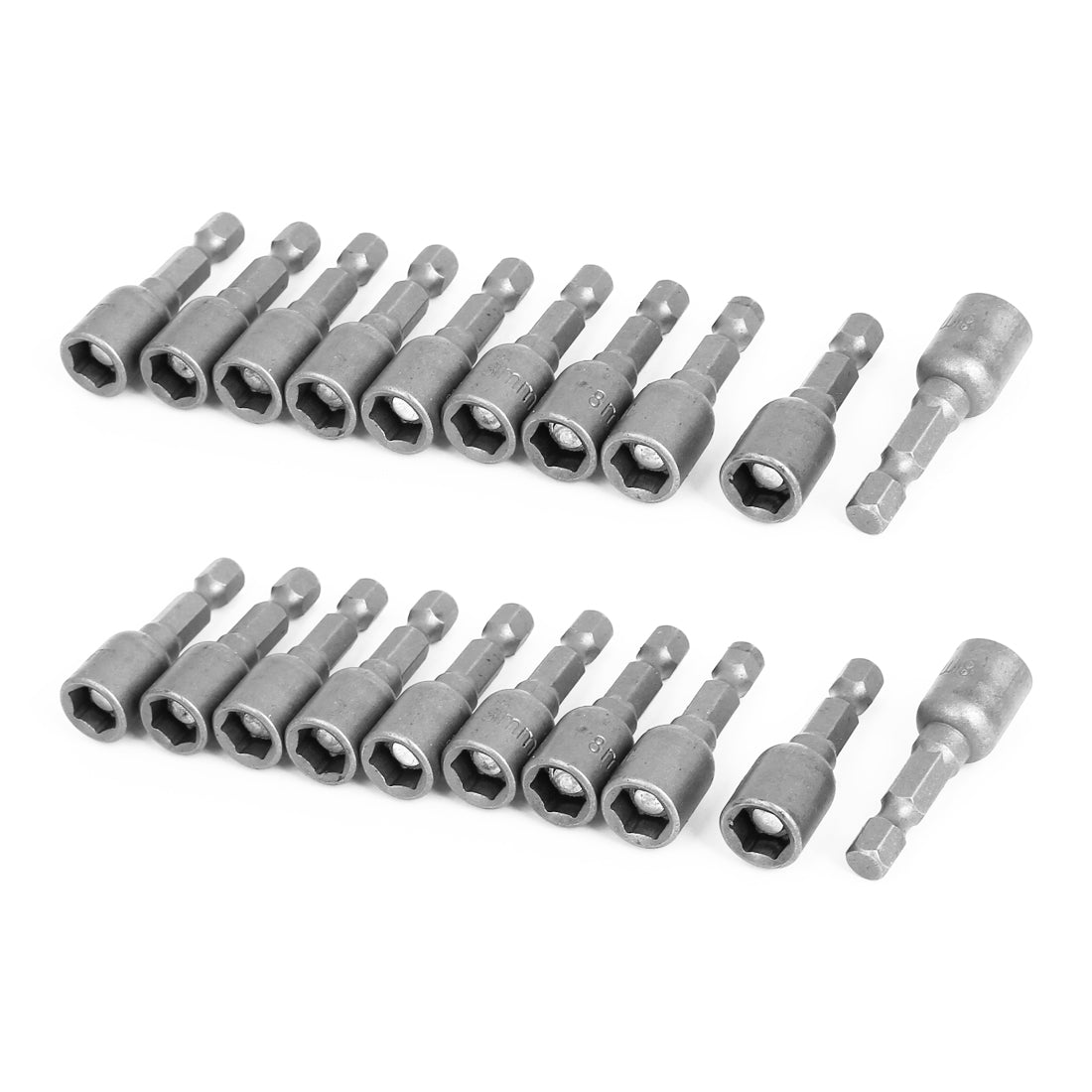 Harfington Magnetic Nut Driver Setter 8mm 5/16" Socket Adapter 20pcs