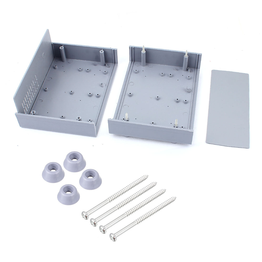 Harfington 165mmx120mmx68mm Gray Plastic Enclosure Case DIY Electronic Wiring Project Box