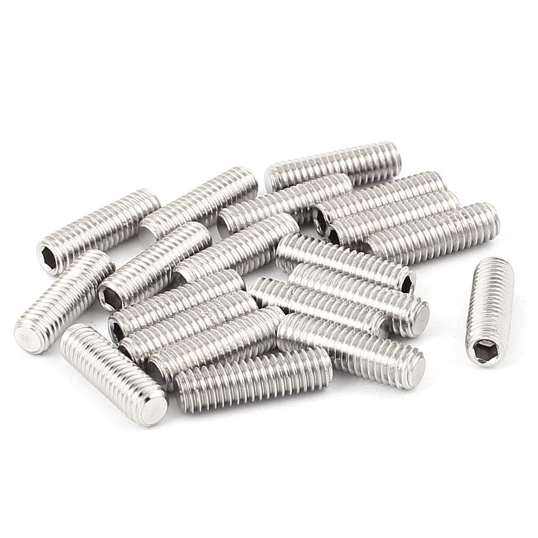 Harfington 20pcs 304 Stainless Steel Hex Socket Grub Screws M6 x 20mm