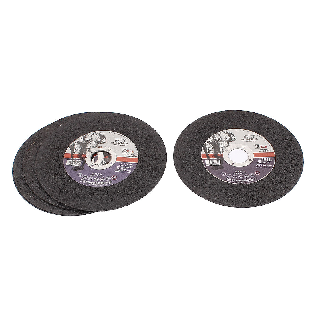 Harfington 5pcs 105mm OD 16mm Inner Dia Polishing Disc Grinding Wheel for Metal