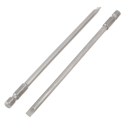 Harfington 2 Pcs JANPAN S2 Magnetic Slotted Electric Screwdriver Bits Hex Head 6mm x 150mm
