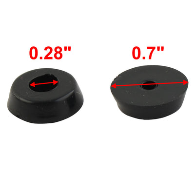 Harfington 150 Pcs 5mm x 18mm Conical Rubber Furniture Bumper Foot Cover Pad Black