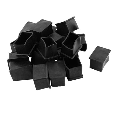 uxcell Uxcell 20 Pcs Rectangle Rubber Furniture Table Foot Leg Cover Pad Floor Protector 38mm x 25mm