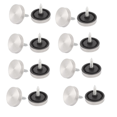 Harfington 22mm Dia Round Cap Screw Decorative Furniture Fittings Glass Mirror Nails 16Pcs